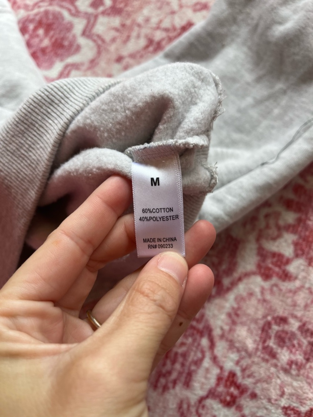 PacSun Light Gray Cropped V-Neck Hoodie - Picture 7 of 7